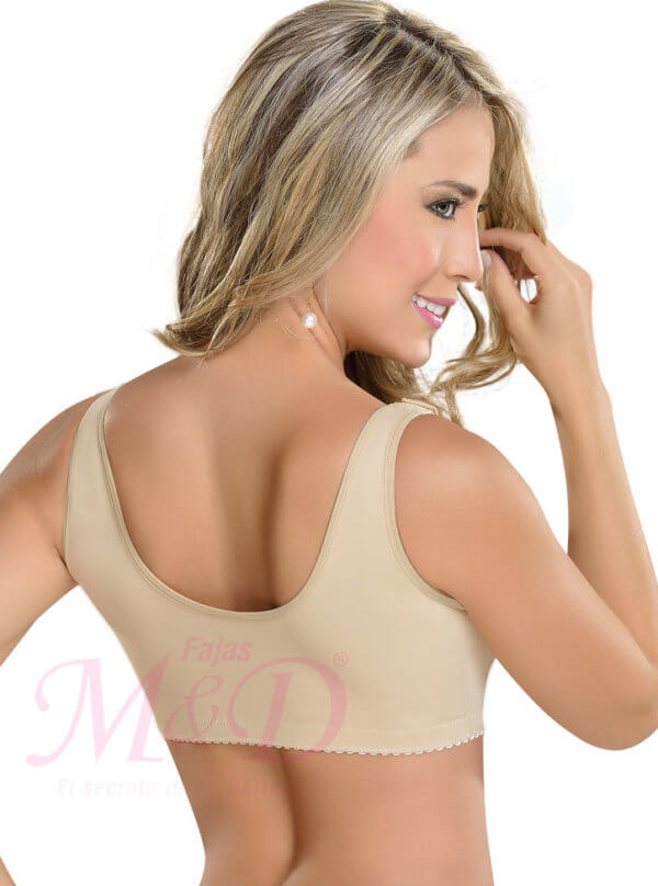 Faja BODY SISA SLEEVE AND PANTY WITH LACE. Size L • Beige