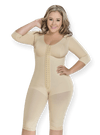 Colombian Fajas M&D F0161 Long Style High Compression Girdle With Full Back, Bra Arms and Legs Coverage