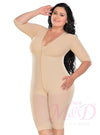 Colombian Fajas M&D F0161 Long Style High Compression Girdle With Full Back, Bra Arms and Legs Coverage