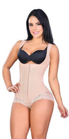 Colombian Fajas Salomé 411 High Compression Panty Style Body With Straps and Lace
